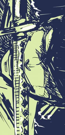 [2436x1125]日漫 海贼王 绿藻头 索隆 苹果手机动漫壁纸图片