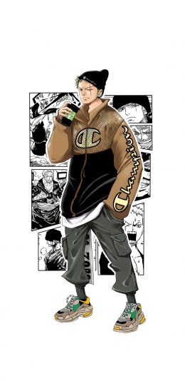 [2436x1125]日漫 海贼王 绿藻头 索隆 作者：light是光华 苹果手机动漫壁纸图片