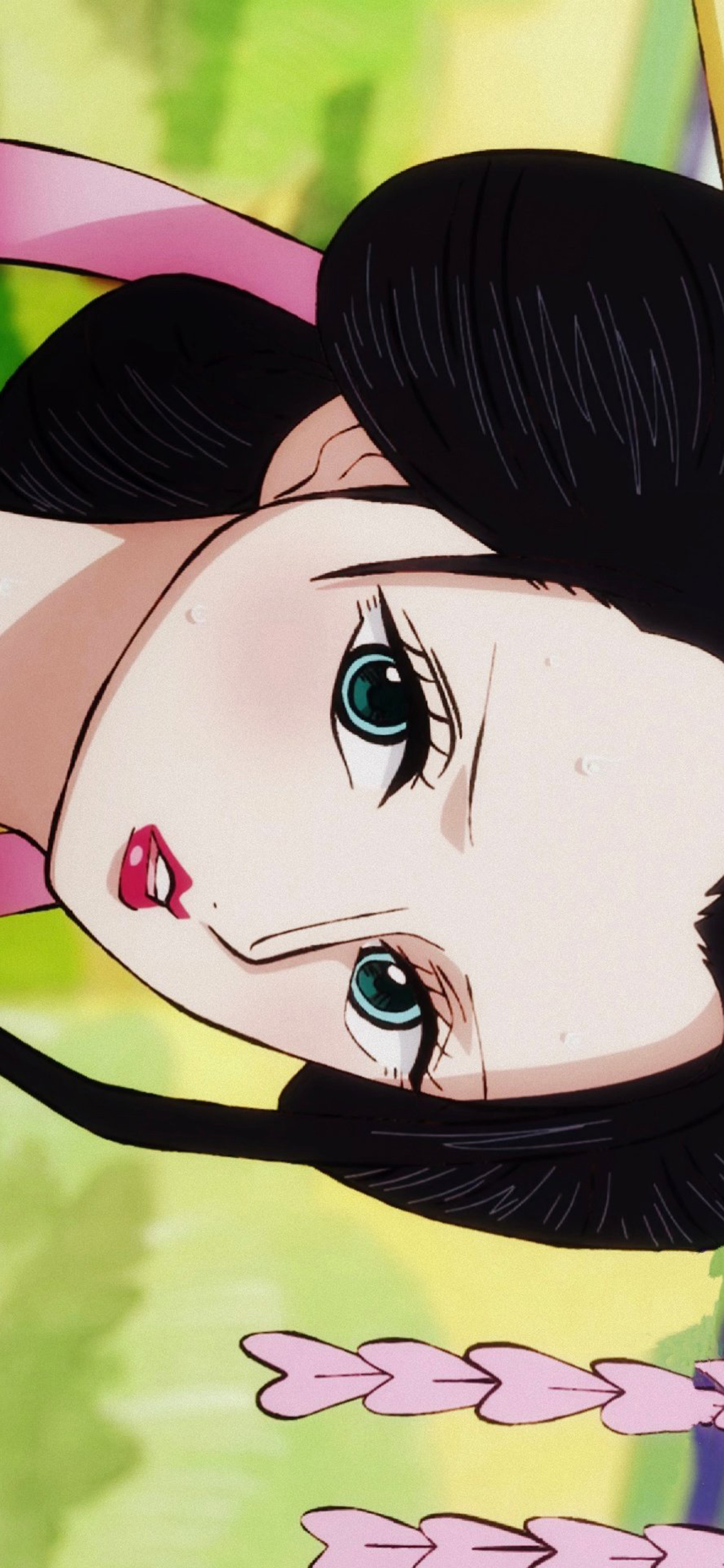 [2436×1125]日漫 海贼王 艺妓 罗宾子 苹果手机动漫壁纸图片