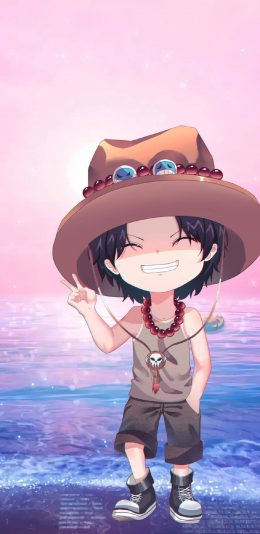 [2436x1125]日漫 海贼王 艾斯 路飞哥哥 苹果手机动漫壁纸图片