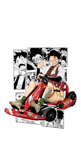 [2436x1125]日漫 海贼王 草帽 路飞 作者：light是光华 苹果手机动漫壁纸图片