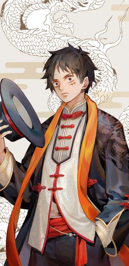 [2436x1125]日漫 海贼王 草帽 路飞（取自微博：毒药无形） 苹果手机动漫壁纸图片