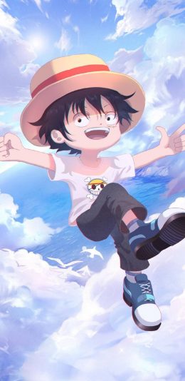 [2436x1125]日漫 海贼王 草帽路飞 苹果手机动漫壁纸图片