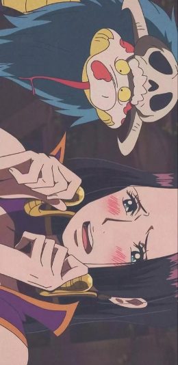 [2436x1125]日漫 海贼王 路飞 女帝 苹果手机动漫壁纸图片