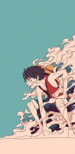 [2436x1125]日漫 海贼王 路飞 妖魔世界 苹果手机动漫壁纸图片