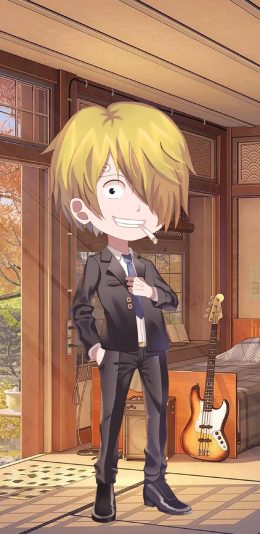 [2436x1125]日漫 海贼王成员 山治 苹果手机动漫壁纸图片