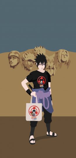 [2436x1125]日漫 火影忍者 佐助 瞳孔 苹果手机动漫壁纸图片