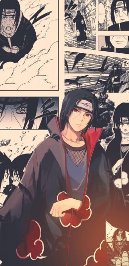 [2436x1125]日漫 火影忍者 宇智波鼬 苹果手机动漫壁纸图片