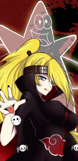 [2436x1125]日漫 火影忍者 迪达拉 cos 苹果手机动漫壁纸图片