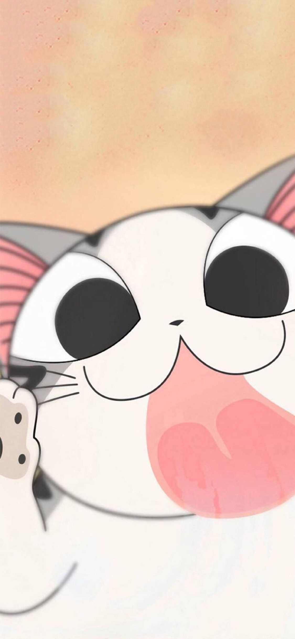 [2436×1125]日漫 甜甜私房猫 可爱 苹果手机动漫壁纸图片