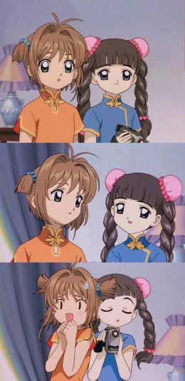 [2436x1125]日漫 百变小樱魔术卡 小樱 苹果手机动漫壁纸图片