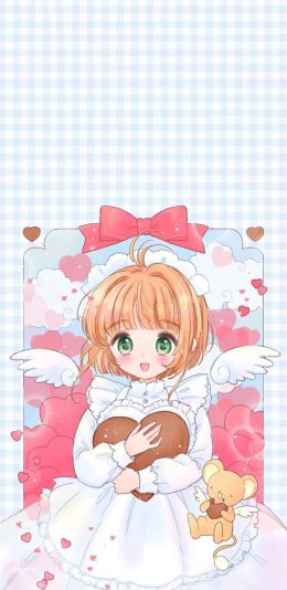 [2436x1125]日漫 百变小樱魔术卡 木之本樱 苹果手机动漫壁纸图片