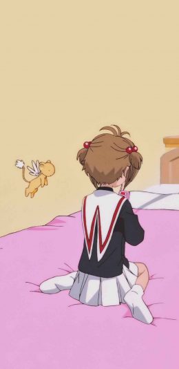 [2436x1125]日漫 百变小樱魔术卡 木之本樱 小可 苹果手机动漫壁纸图片