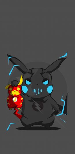 [2436x1125]日漫 精灵宝可梦 皮卡丘 闪电 苹果手机动漫壁纸图片