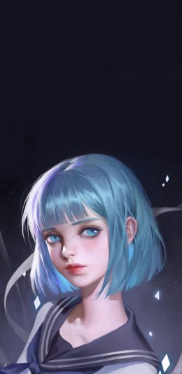 [2436x1125]日漫 美少女 二次元 插画 水手服 苹果手机动漫壁纸图片