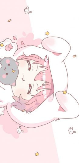 [2436x1125]日漫 美少女战士 Q版 少女 苹果手机动漫壁纸图片