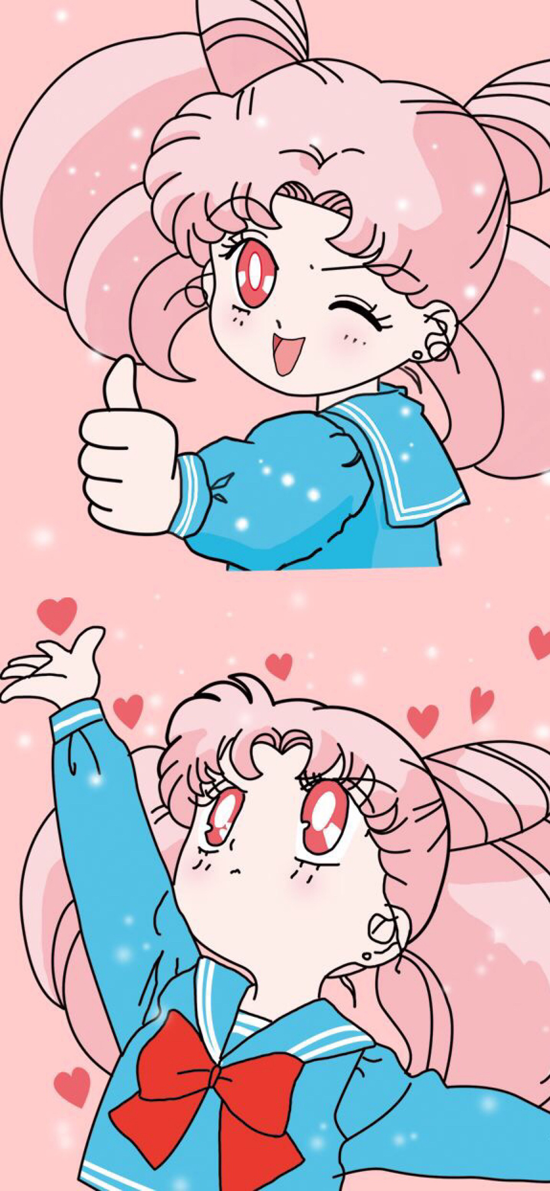 [2436×1125]日漫 美少女战士 小小兔 月野兔 苹果手机动漫壁纸图片