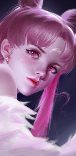 [2436x1125]日漫 美少女战士 插画 粉色 苹果手机动漫壁纸图片