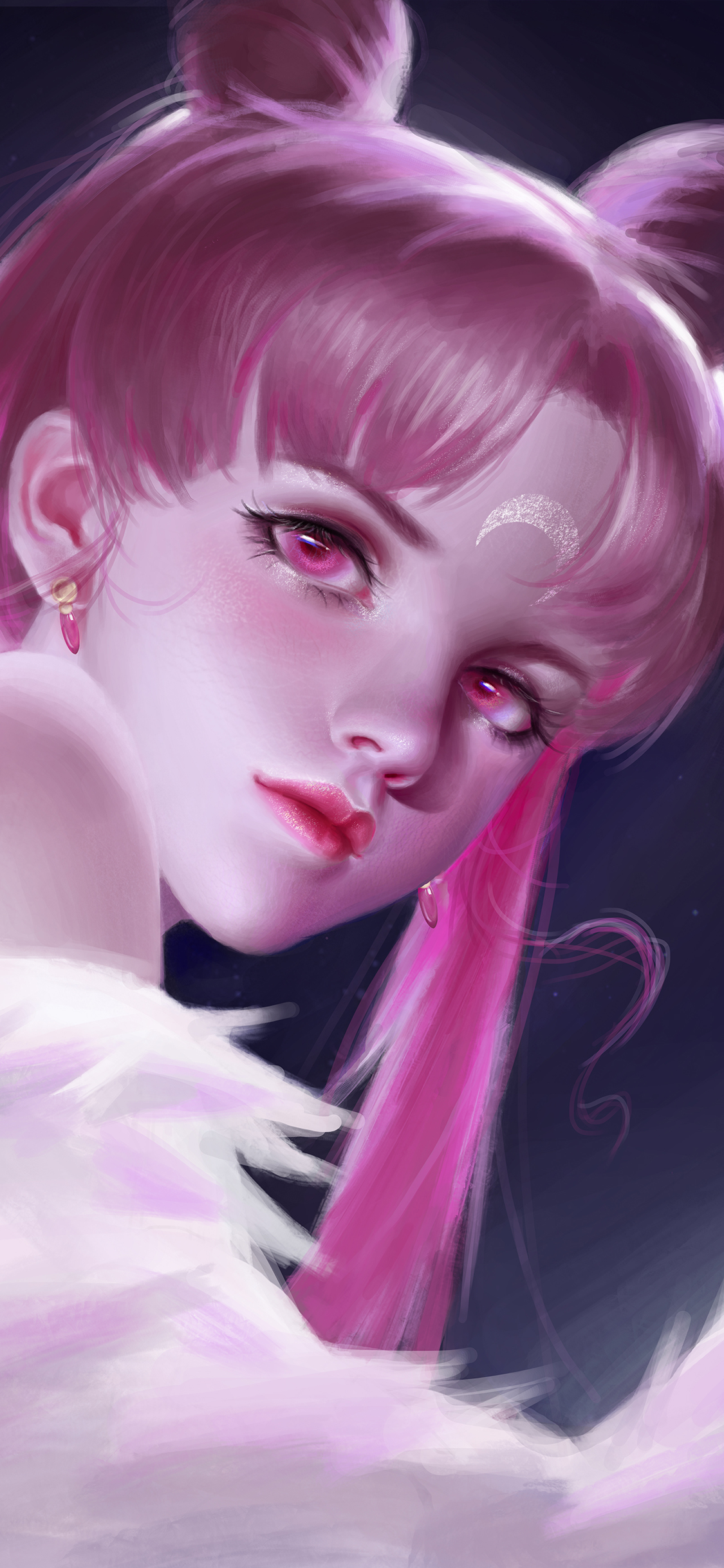 [2436×1125]日漫 美少女战士 插画 粉色 苹果手机动漫壁纸图片