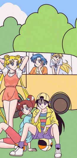 [2436x1125]日漫 美少女战士 水冰月 二次元 苹果手机动漫壁纸图片