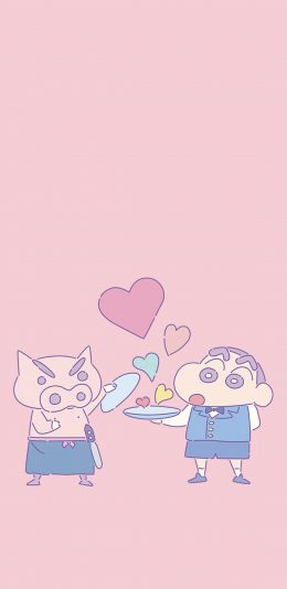 [2436x1125]日漫 蜡笔小新 小猪 苹果手机动漫壁纸图片