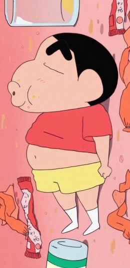 [2436x1125]日漫 蜡笔小新 新之助 可爱 苹果手机动漫壁纸图片