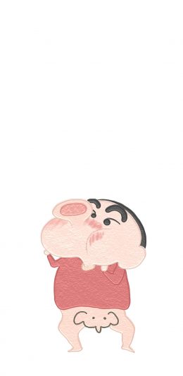 [2436x1125]日漫 蜡笔小新 新之助 大象 苹果手机动漫壁纸图片