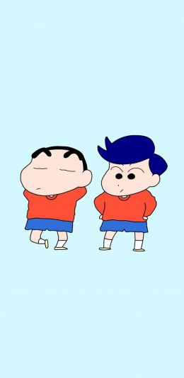 [2436x1125]日漫 蜡笔小新 新之助 风间彻 苹果手机动漫壁纸图片