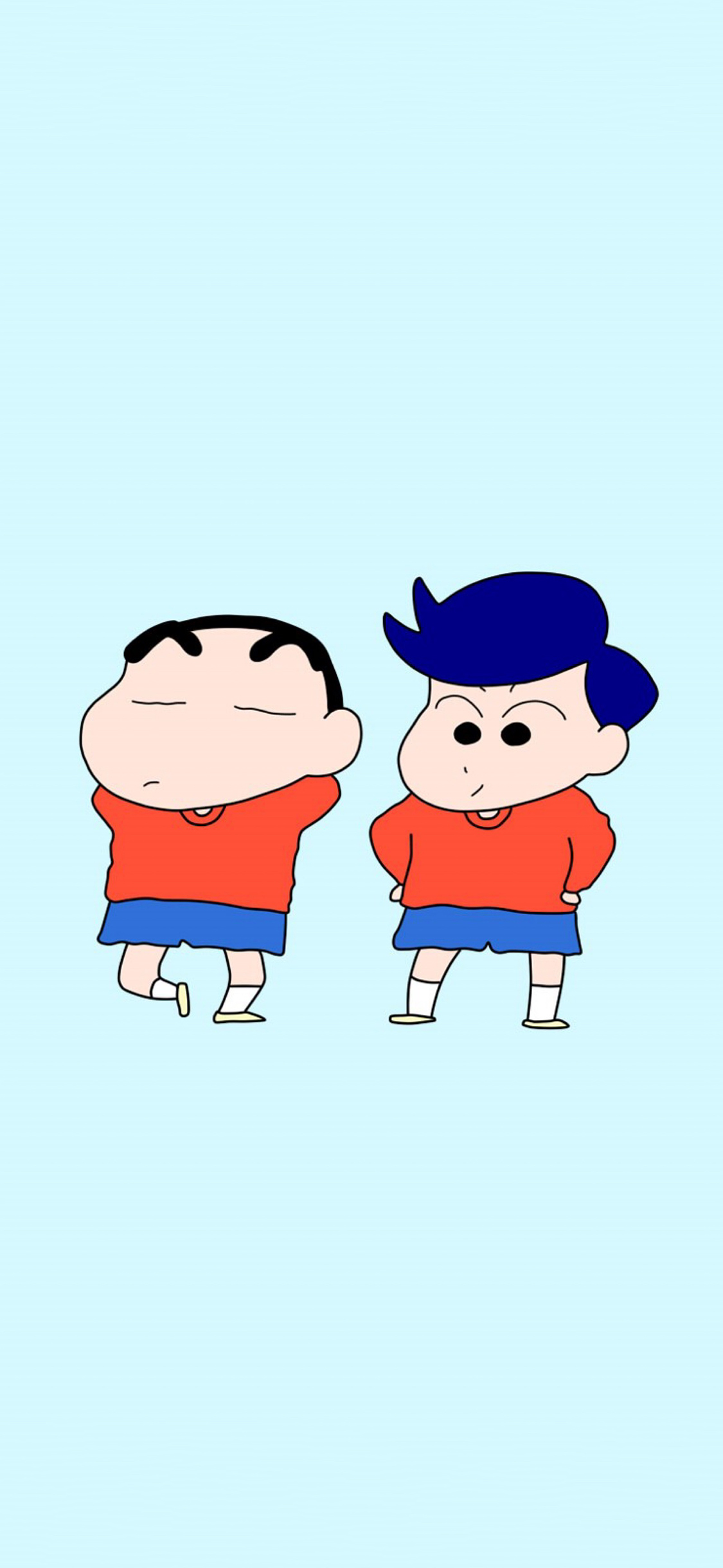 [2436×1125]日漫 蜡笔小新 新之助 风间彻 苹果手机动漫壁纸图片