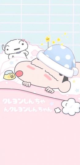 [2436x1125]日漫 蜡笔小新 洗澡 苹果手机动漫壁纸图片