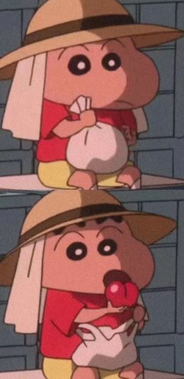 [2436x1125]日漫 蜡笔小新 爱心 可爱 苹果手机动漫壁纸图片