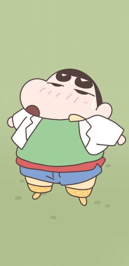 [2436x1125]日漫 蜡笔小新 藤野新之助 苹果手机动漫壁纸图片