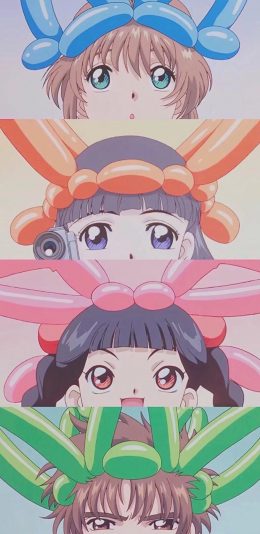 [2436x1125]日漫 魔卡少女樱 大道寺知世 李莓玲 李小狼 苹果手机动漫壁纸图片