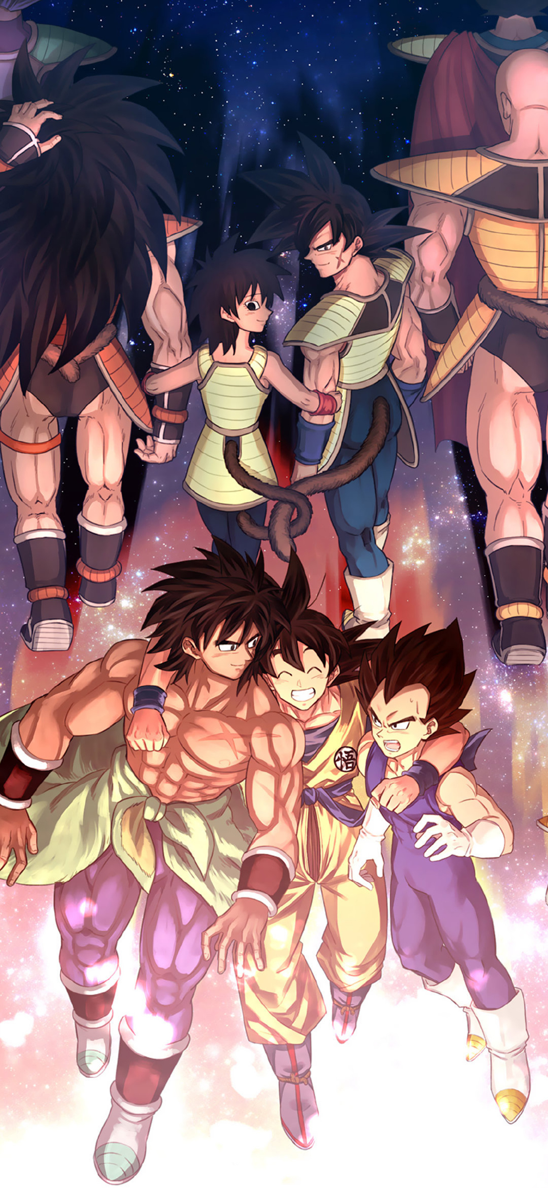 [2436×1125]日漫 龙珠 贝吉塔 悟空 苹果手机动漫壁纸图片