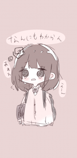 [2436x1125]日系 二次元 少女 日文 苹果手机动漫壁纸图片