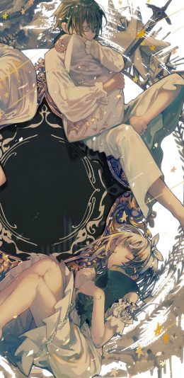 [2436x1125]日系 动漫 人物 睡觉 苹果手机动漫壁纸图片