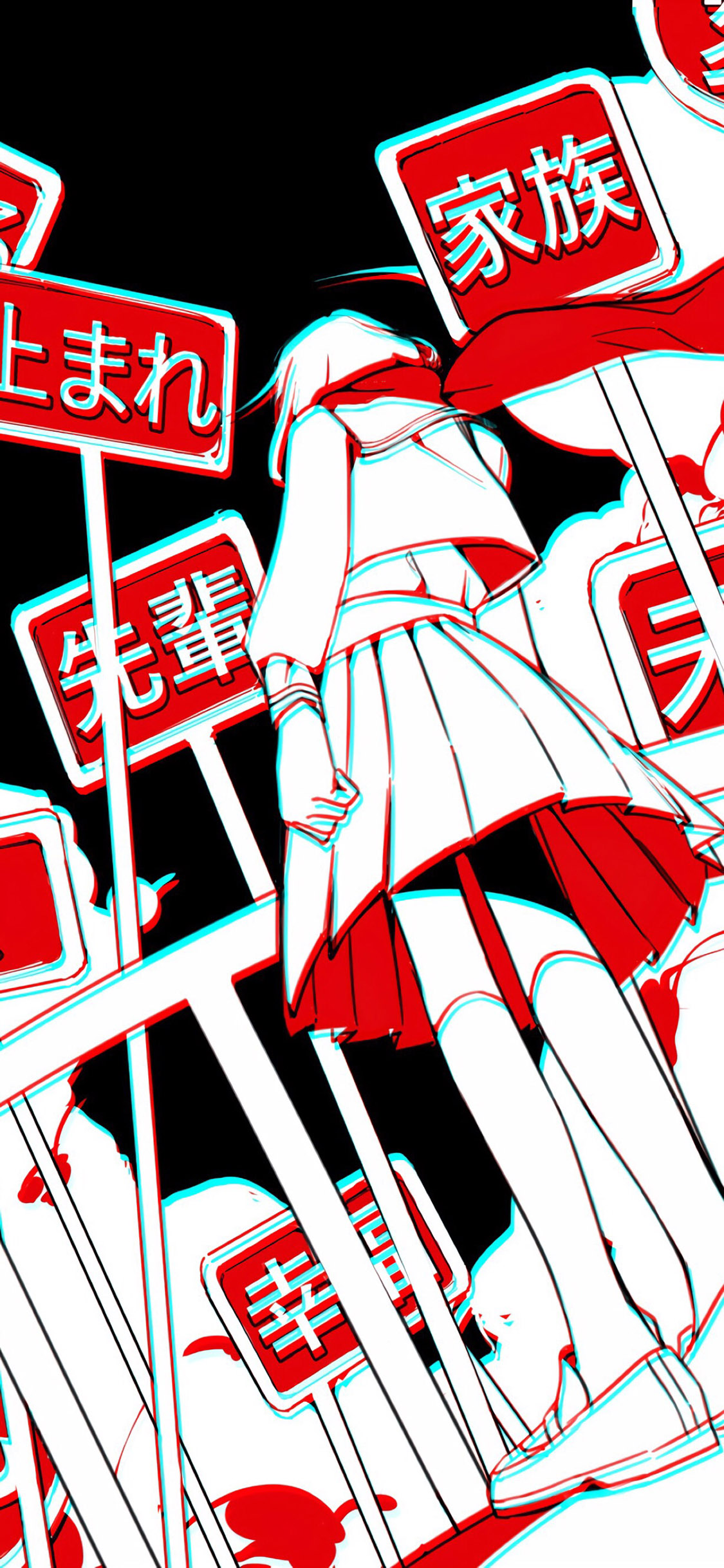 [2436×1125]日系 动漫 先辈 未来 家族 苹果手机动漫壁纸图片