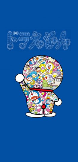 [2436x1125]日系 动漫 哆啦A梦 集结 苹果手机动漫壁纸图片