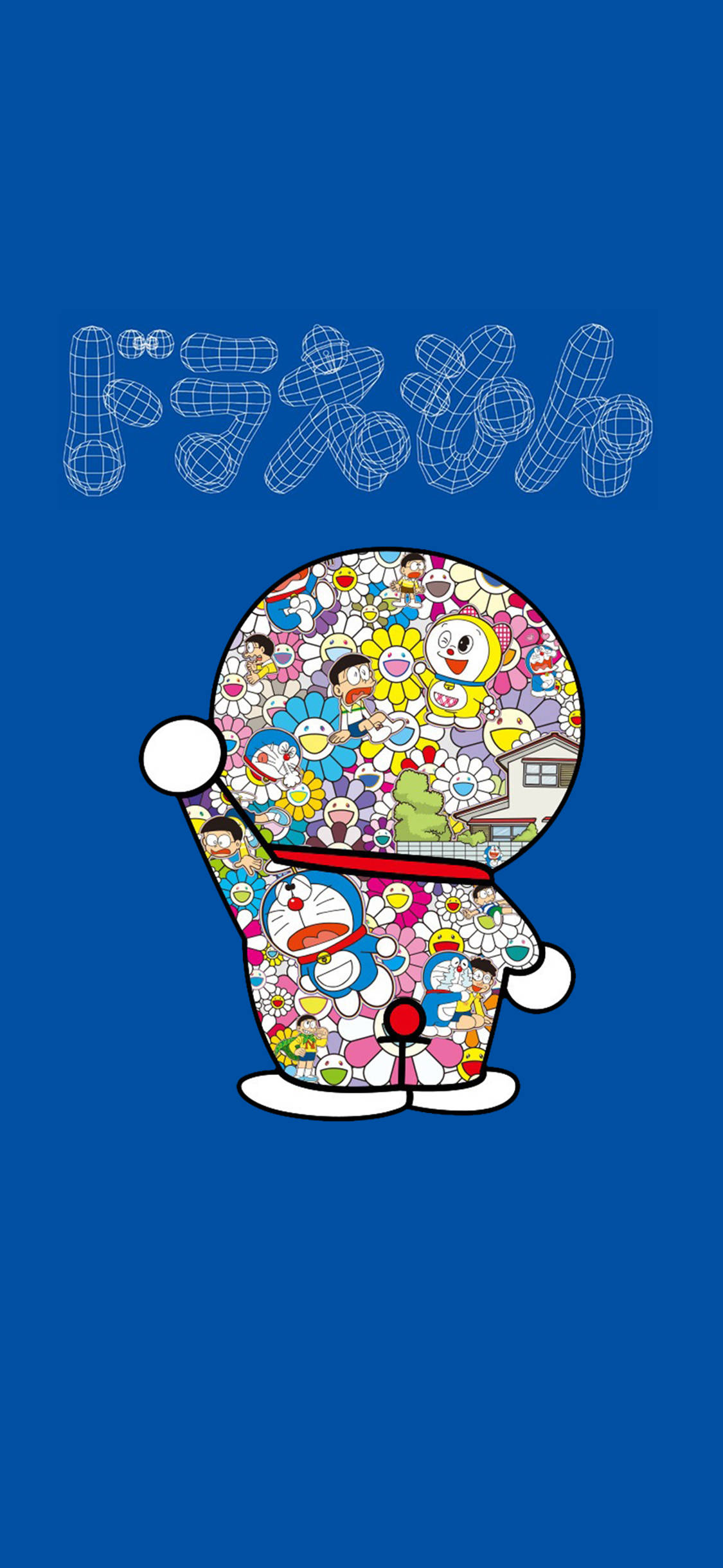 [2436×1125]日系 动漫 哆啦A梦 集结 苹果手机动漫壁纸图片