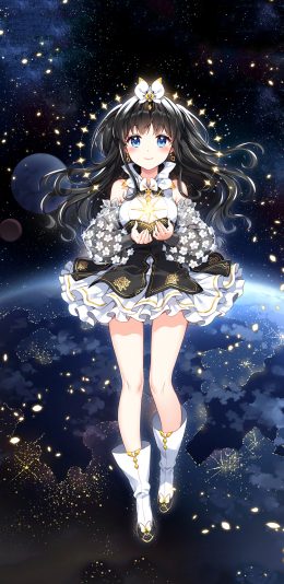 [2436x1125]日系 动漫 少女 梦幻 苹果手机动漫壁纸图片