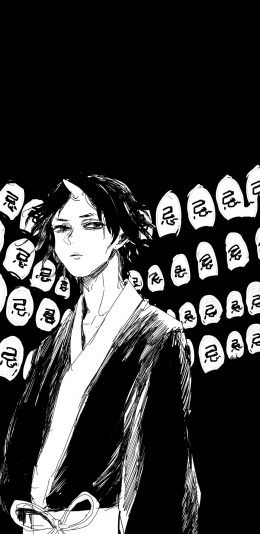 [2436x1125]日系 动漫 暗黑少年 忌 苹果手机动漫壁纸图片