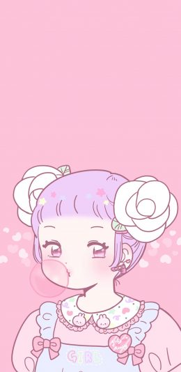 [2436x1125]日系 动漫 萝莉 可爱 少女 苹果手机动漫壁纸图片