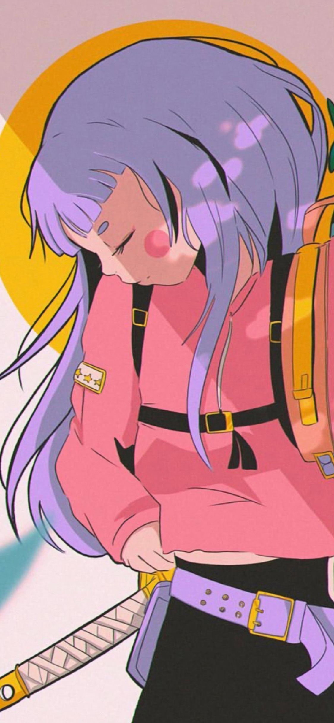 [2436×1125]日系 动漫少女 二次元 苹果手机动漫壁纸图片