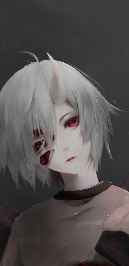 [2436x1125]日系 动漫少女 诡异 恐怖 暗黑 苹果手机动漫壁纸图片
