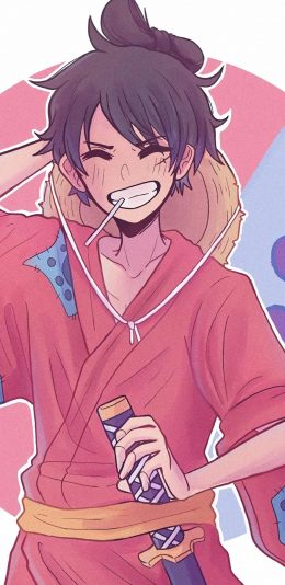 [2436x1125]日系 少年 剑客 二次元 苹果手机动漫壁纸图片