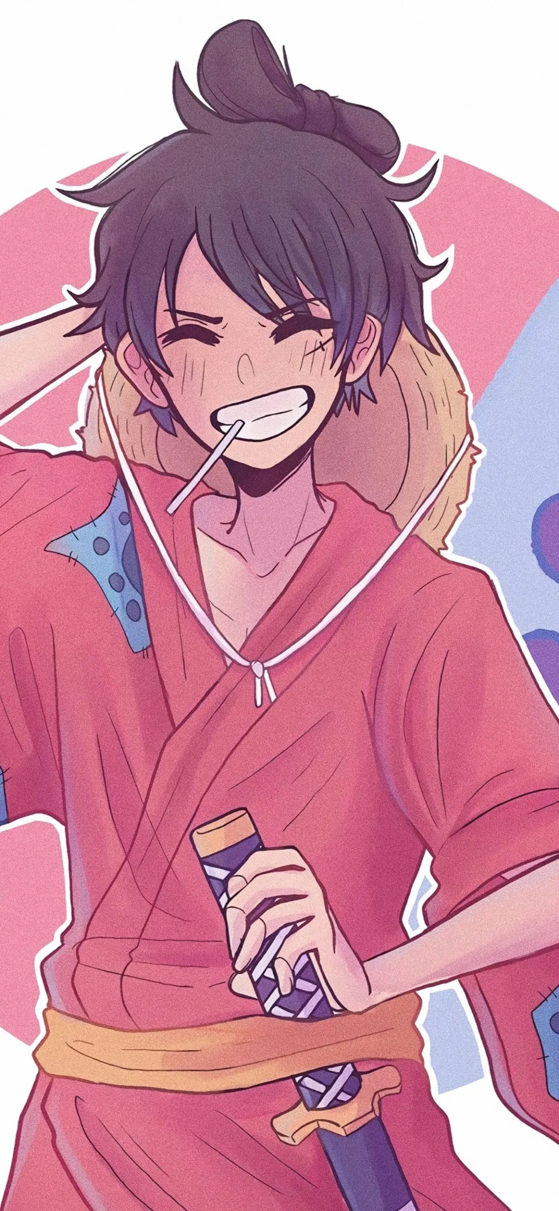 [2436×1125]日系 少年 剑客 二次元 苹果手机动漫壁纸图片