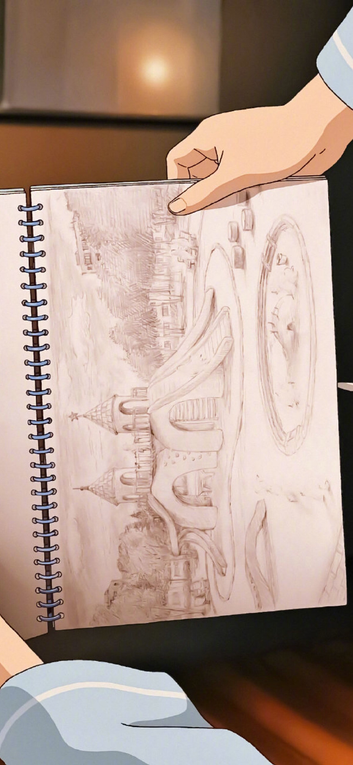 [2436×1125]日系 插图 本子 手绘 苹果手机动漫壁纸图片