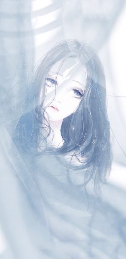 [2436x1125]日系 插画 女孩 唯美 苹果手机动漫壁纸图片