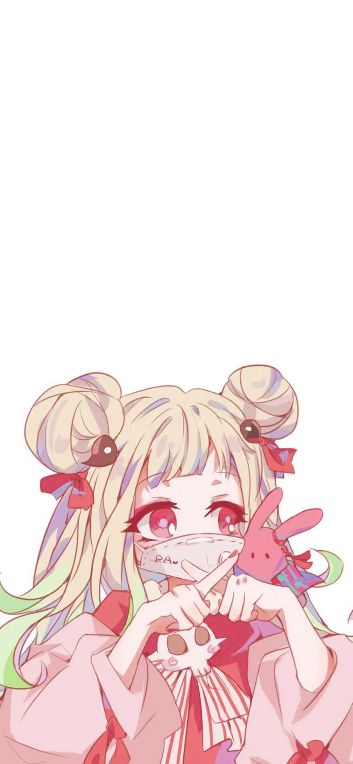 [2436×1125]日系 粉色 萝莉 二次元 苹果手机动漫壁纸图片