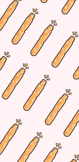 [2436x1125]旺旺碎冰冰 卡通 平铺 苹果手机动漫壁纸图片